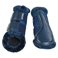 Produktbild von Breezy-Plush Gamaschen Beinschutz für Pferde Navy Blau XL aus Kunstleder