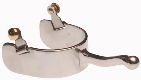 Produktbild von Breiter Westernreitsporn Lakota mit Kugel aus Edelstahl in Silber und Grau