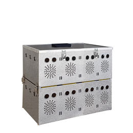 Produktbild von Breker Aluminium Transportkorb für Kaninchen mit 8 Abteilungen in Silber