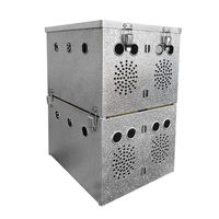Produktbild von Breker Aluminium Transportkorb für Tauben und Wachteln mit 4 Abteilungen in Silber