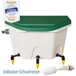 Breker AviAqua Kaninchen Tränke mit Schwimmer und 3 Nippeln 8 Liter Weiß – Bild 1 von 9