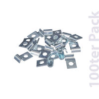Produktbild von Breker Befestigungsschellen für Heunetze aus Metall in Silber 100er Pack