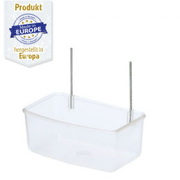 Produktbild von Breker Exoten Futternapf und Wassernapf für Vögel aus Kunststoff transparent 10,5 x 7 x 7 cm