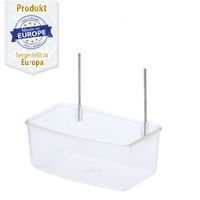 Produktbild von Breker Exoten Futternapf und Wassernapf für Vögel aus Kunststoff transparent 10,5 x 7 x 7 cm