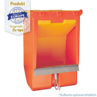 Produktbild von Breker Futterautomat aus Kunststoff für Kaninchen, Meerschweinchen, Chinchillas und andere Kleintiere in Orange