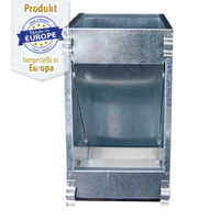 Produktbild von Breker Futterautomat aus Metall für Kaninchen, Meerschweinchen, Chinchilla, Degu und Frettchen in Silber
