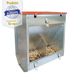 Breker Futterautomat aus Metall mit 2 Fressstellen und Deckel für Kaninchen und Meerschweinchen 2,5 kg – Bild 1 von 5