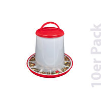 Produktbild von Breker Futterautomat für Hühner und Wachteln aus Kunststoff Rot 10er Pack
