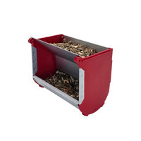 Produktbild von Breker Futterautomat für Kaninchen und Meerschweinchen aus Kunststoff in Rot oder Silber