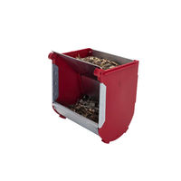 Produktbild von Breker Futterautomat für Kaninchen und Meerschweinchen aus Kunststoff in Rot und Silber