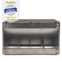 Produktbild von Breker Futterautomat mit 4 Fressstellen und Deckel aus Kunststoff in Silber