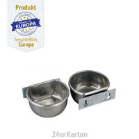 Produktbild von Breker Futternapf aus Edelstahl mit Halteplatte Silber 400 ml für Kaninchen und Meerschweinchen