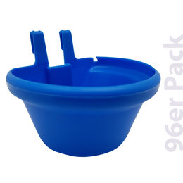 Produktbild von Breker Futternapf Gitterbecher zum Einhängen aus Kunststoff Blau 300 ml 96er Pack