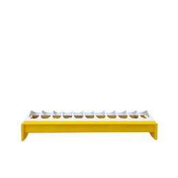 Produktbild von Breker Futtertrog für Hühner aus Kunststoff Gelb 40 cm