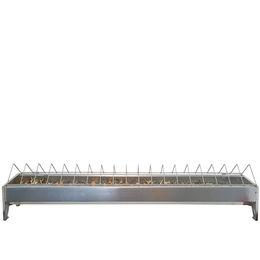 Produktbild von Breker Futtertrog für Hühner aus verzinktem Metall 100 x 14 cm
