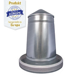 Produktbild von Breker Geflügel Futterautomat aus Metall für Hühner und Enten 70 kg silberfarben