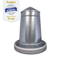 Produktbild von Breker Geflügel Futterautomat aus Metall für Hühner und Enten 70 kg silberfarben