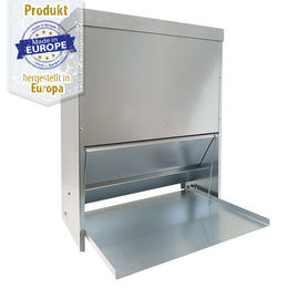 Breker Geflügel Futterautomat aus Metall mit Trittklappe 15 kg für Hühner und Enten – Bild 1 von 5