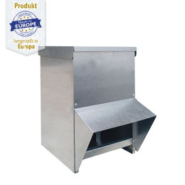 Breker Geflügel Futterautomat aus Metall verzinkt ohne Trittklappe 8 kg für Hühner – Bild 1 von 3