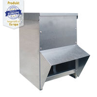 Produktbild von Breker Geflügel Futterautomat aus verzinktem Metall für Hühner ohne Trittklappe 14 kg