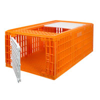 Produktbild von Breker Geflügel Transportkorb aus Kunststoff für Hühner Orange 58 x 42 x 97 cm