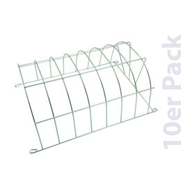Breker Heuraufe aus Metall für Kaninchen und Kleintiere Silber Größe L 10er Pack – Bild 1 von 2