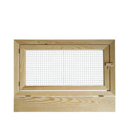 Breker Holzvorderfront mit Pendel für Kaninchenställe und Kleintierställe aus Naturholz – Bild 1 von 3
