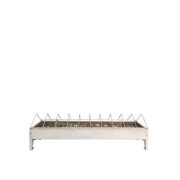 Produktbild von Breker Hühnerfuttertrog aus verzinktem Metall 50 x 14 cm Silber