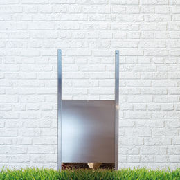 Breker Hühnerklappe aus Aluminium in Silber 30 x 40 cm – Bild 1 von 2