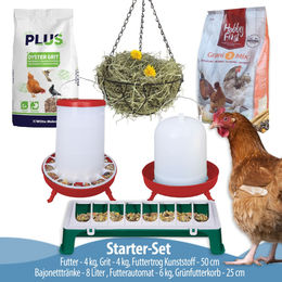 Breker Hühnerstall-Zubehör Starter-Set aus Kunststoff in Rot und Weiß – Bild 1 von 2