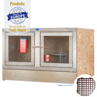 Produktbild von Breker Kaninchenstall aus Holz mit Doppeltür und Bodenrost 100 x 60 cm