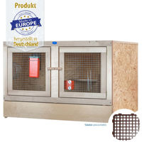 Produktbild von Breker Kaninchenstall aus Holz mit Doppeltür und Bodenrost für Kaninchen Meerschweinchen und Degus