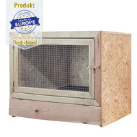 Produktbild von Breker Kaninchenstall Einzelstall aus Holz mit Holzvorderfront 70 x 60 cm für Kaninchen und Meerschweinchen
