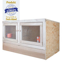 Produktbild von Breker Kaninchenstall für Kaninchen und Meerschweinchen aus Holz 126 x 62,5 cm
