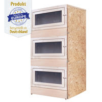 Produktbild von Breker Kaninchenstall und Meerschweinchenstall aus Holz in Braun mit 3 Abteilungen
