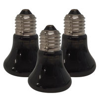 Produktbild von Breker Keramikstrahler Dunkelstrahler Wärmestrahler 50 Watt 3er Pack Schwarz