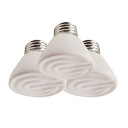 Produktbild von Breker Keramikstrahler Dunkelstrahler Wärmestrahler 75 Watt 3er Pack für Hühner und Kaninchen