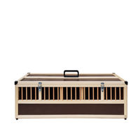 Produktbild von Breker Kleintier-Transportbox aus Holz mit 5 Abteilungen für Geflügel und Tauben in Braun