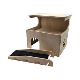 Produktbild von Breker Kleintierhaus aus Holz für Kaninchen mit Überdachung und Treppe