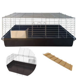 Breker Kleintierkäfig aus Metall für Meerschweinchen und Kaninchen 120 cm Schwarz – Bild 1 von 5