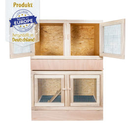 Breker Kleintierstall aus Holz für Kaninchen und Meerschweinchen mit 2 Ebenen – Bild 1 von 6