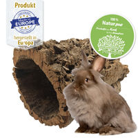 Produktbild von Breker Korkröhre Nager Tunnel aus Naturkork für Kleintiere Braun Größe L