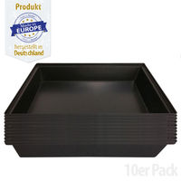 Produktbild von Breker Kotwanne aus Kunststoff für Hühnerställe Schwarz 50 x 70 cm 35 l 10er Pack