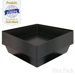 Breker Kotwanne aus Kunststoff für Hühnerställe Schwarz 60 x 60 cm 36 l 10er Pack – Bild 1 von 8