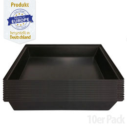 Breker Kotwanne aus Kunststoff für Hühnerställe Schwarz 60 x 70 cm 42 l 10er Pack – Bild 1 von 8