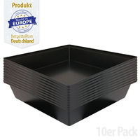 Produktbild von Breker Kotwanne aus Kunststoff für Hühnerställe Schwarz 70 x 70 cm 49 l 10er Pack