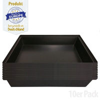 Produktbild von Breker Kotwanne aus Kunststoff für Hühnerställe Schwarz 80 x 90 cm 72 l 10er Pack