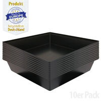 Produktbild von Breker Kunststoffwanne Schwarz 50 x 50 cm 25 Liter 10er Pack Hühnerstall-Zubehör