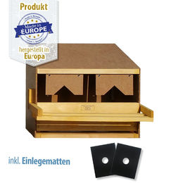 Breker Legenest Abrollnest aus Holz für Hühner und Wachteln in Braun – Bild 1 von 8