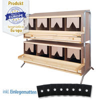 Produktbild von Breker Legenest Abrollnest aus Holz mit 8 Abteilungen und Ständerwerk für Hühner